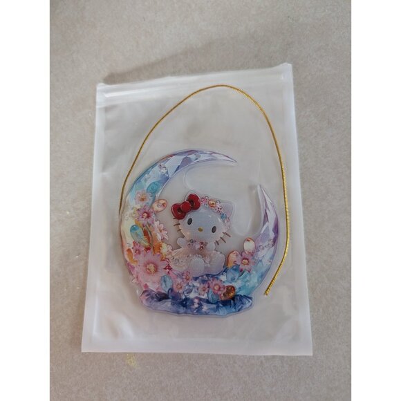 Hello Kitty Crescent Moon Hanging Ornament Flat Acrylic HD Print Room Decor - Picture 3 of 3